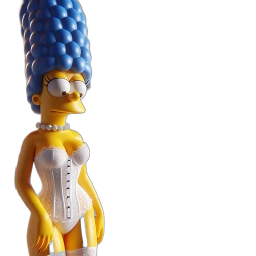 hat, crown, dress, jewelry, 3d render, concept art, marge, simpson transparent PNG cut-out