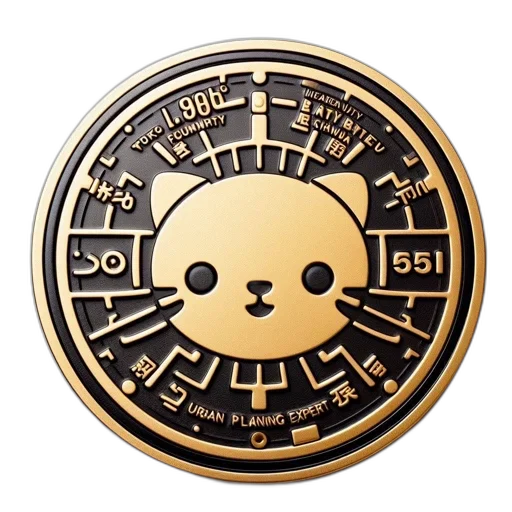 jewelry, circular, object, features, anthropomorphized, cat, face, diverse transparent PNG cut-out