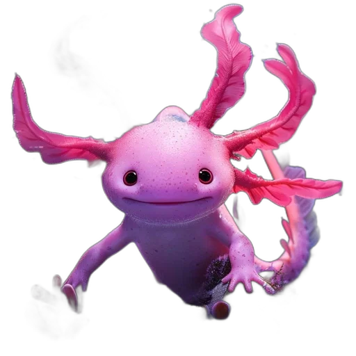 creature, dragon, animal, staff, concept art, 3d render, fantasy art, pink transparent PNG cut-out