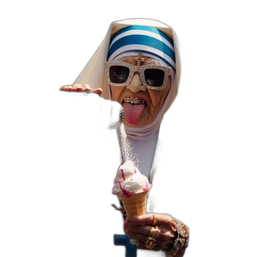 staff, hat, umbrella, mask, 3d render, concept art, vaporwave, photorealistic transparent PNG cut-out