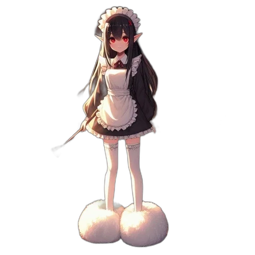staff, dress, weapon, robot, pixel art, concept art, 3d render, anime transparent PNG cut-out