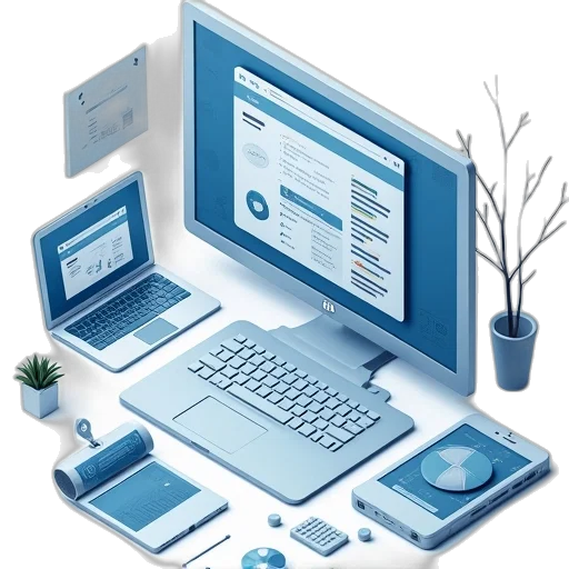 3d render, blue, image, different transparent PNG cut-out