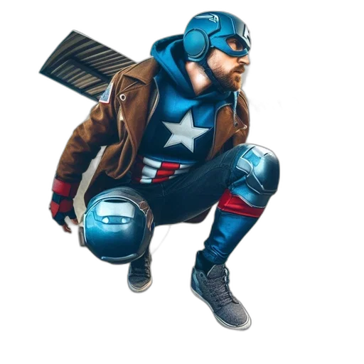 jacket, weapon, comic book art, concept art, cartoon, 3d render, man, dressed transparent PNG cut-out