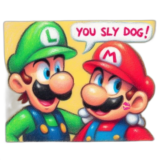 hat, pixel art, 3d render, watercolor, concept art, luigi, mario, engage transparent PNG cut-out