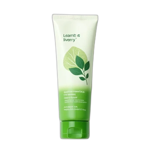 tube, green, tea, cleansing, foam, ottie, white, label transparent PNG cut-out