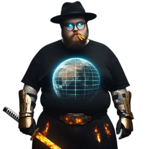 staff, robot, weapon, sword, concept art, cyberpunk, 3d render, fantasy art transparent PNG cut-out