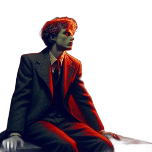 jacket, concept art, comic book art, photorealistic, pixel art, neon lights, red, neon transparent PNG cut-out