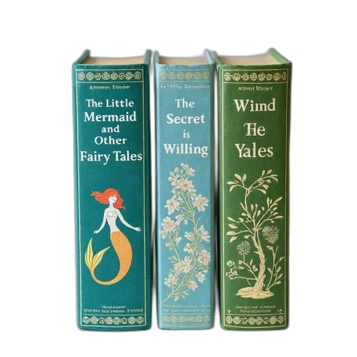collection, three, books, colorful, illustrated, covers, first, book transparent PNG cut-out
