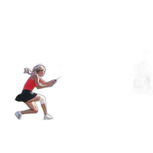 pixel art, concept art, 3d render, female, tennis, player, action, grass transparent PNG cut-out
