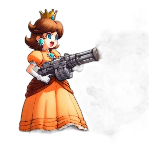 weapon, crown, dress, staff, concept art, pixel art, 3d render, anime transparent PNG cut-out