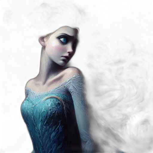 dress, face, mask, crown, fantasy art, photorealistic, concept art, 3d render transparent PNG cut-out