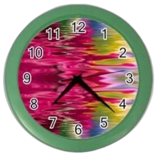 vaporwave, neon, colorful, abstract, clock, green, frame, featuring transparent PNG cut-out
