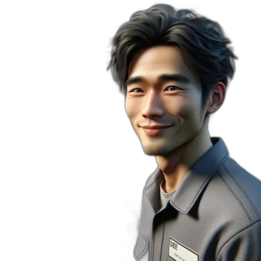 staff, face, robot, photorealistic, 3d render, concept art, cartoon, image transparent PNG cut-out