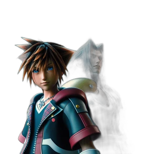 concept art, fantasy art, 3d render, photorealistic, two, stylized, characters, distinct transparent PNG cut-out