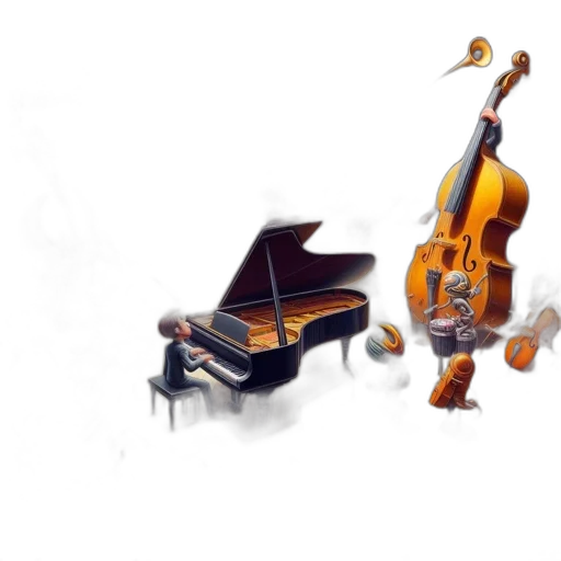 concept art, photorealistic, 3d render, pixel art, elaborate, orchestral, performance, takes transparent PNG cut-out
