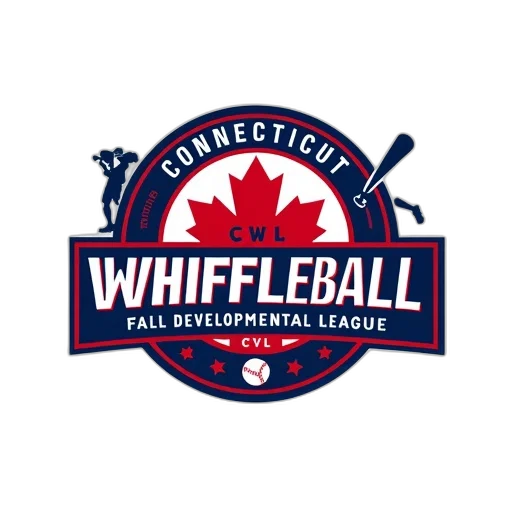 stylized, logo, connecticut, whiffleball, league, fall, developmental, features transparent PNG cut-out