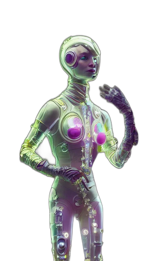 robot, jewelry, dress, concept art transparent PNG cut-out