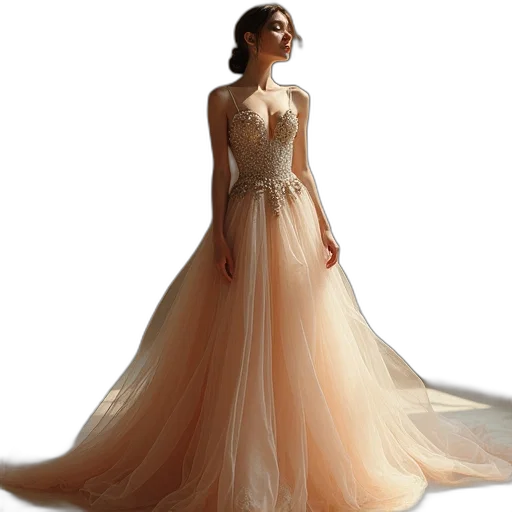 dress, jewelry, photorealistic, concept art transparent PNG cut-out