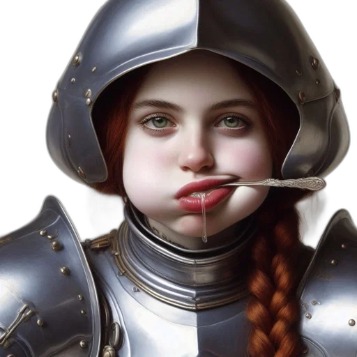 face, sword, fantasy art, photorealistic, concept art, oil painting, young, woman transparent PNG cut-out