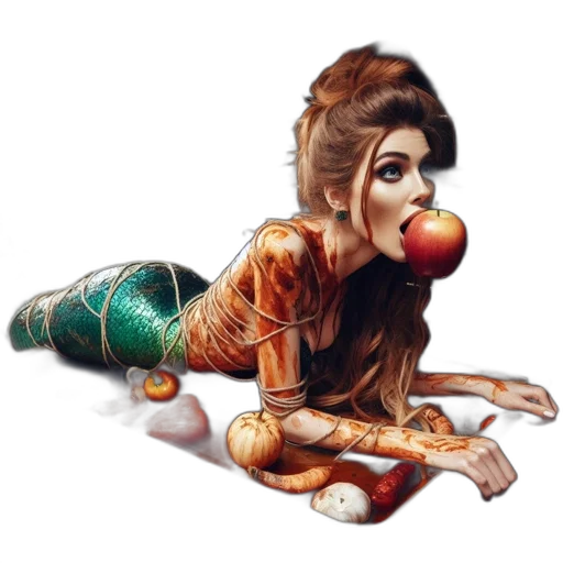 concept art, fantasy art, photorealistic, watercolor, inside, commercial, kitchen, woman transparent PNG cut-out
