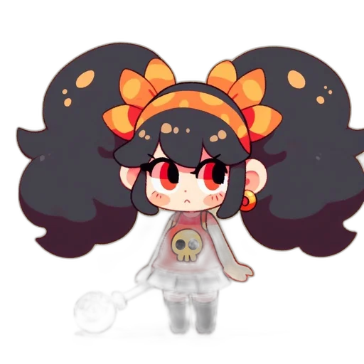 staff, creature, hair, crown, pixel art, anime, concept art, 3d render transparent PNG cut-out