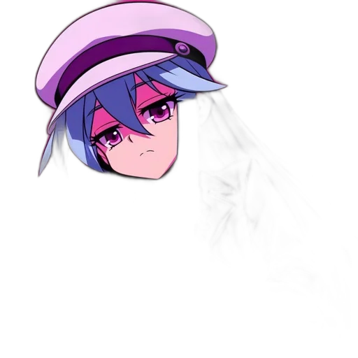 hat, face, staff, mask, anime, pixel art, concept art, vaporwave transparent PNG cut-out