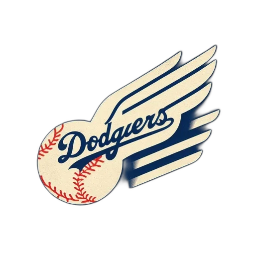 word, dodgers, elegant, cursive, script, set, over, white transparent PNG cut-out
