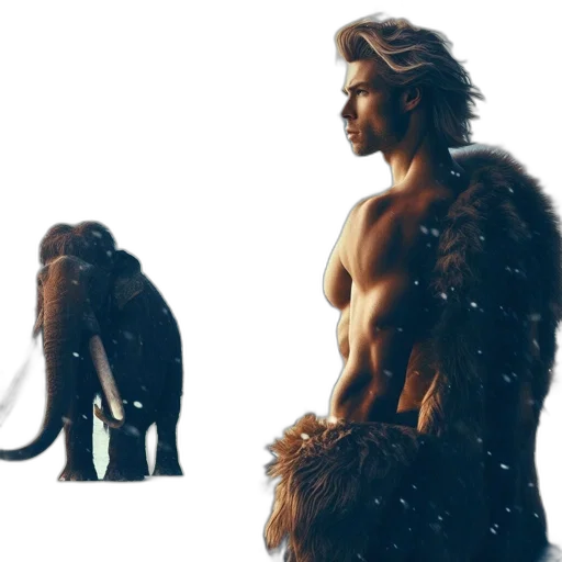 animal, concept art, fantasy art, comic book art, photorealistic, solitary, figure, stands transparent PNG cut-out