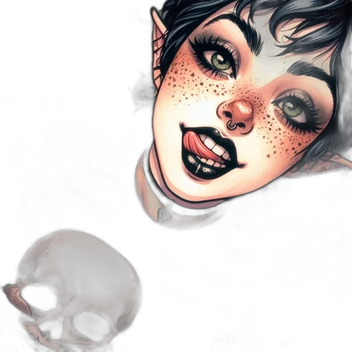 face, mask, concept art, fantasy art, comic book art, watercolor, outer space, neon lights transparent PNG cut-out