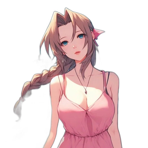 dress, staff, weapon, jewelry, anime, pixel art, concept art, fantasy art transparent PNG cut-out