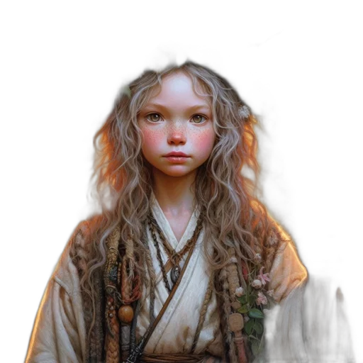 face, staff, dragon, hair, fantasy art, photorealistic, concept art, 3d render transparent PNG cut-out