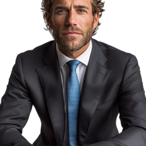 jacket, staff, face, hair, photorealistic, man, curly, brown transparent PNG cut-out