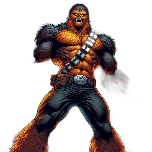 animal, staff, creature, comic book art, concept art, fantasy art, pixel art, anthropomorphic transparent PNG cut-out
