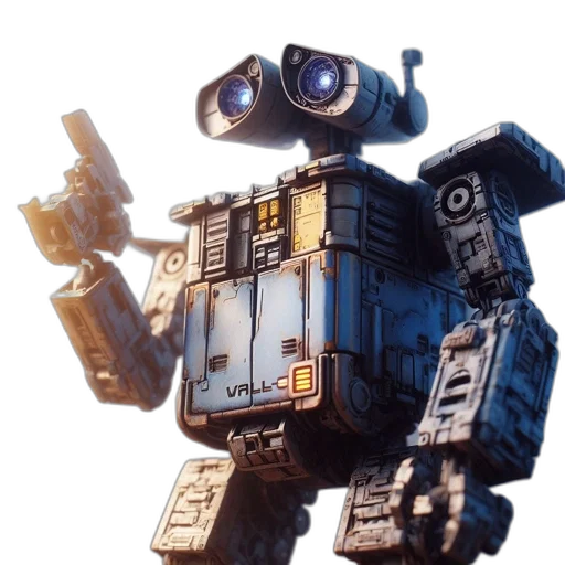 robot, weapon, animal, concept art, 3d render, photorealistic, detailed, heavily transparent PNG cut-out