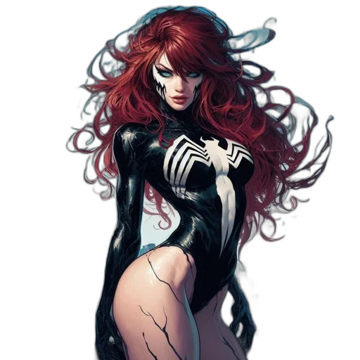 comic book art, concept art, fantasy art, pixel art, dark, female, superhero, donning transparent PNG cut-out