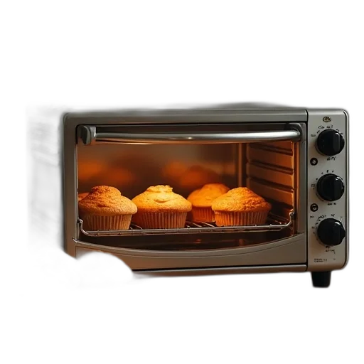 food, toaster, oven, has, muffins transparent PNG cut-out