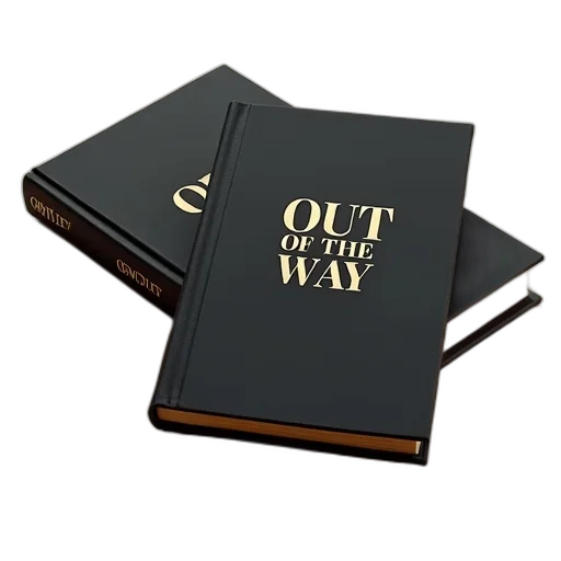two, identical, black, hardcover, books, gold, lettering, spines transparent PNG cut-out