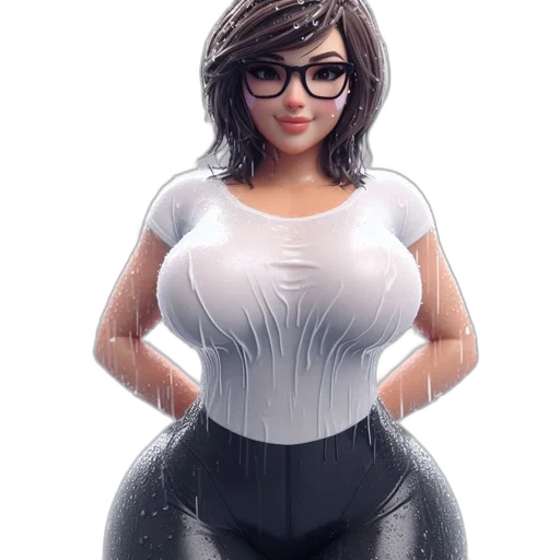 dress, robot, concept art, 3d render, fantasy art, cartoon, monochrome, animated transparent PNG cut-out