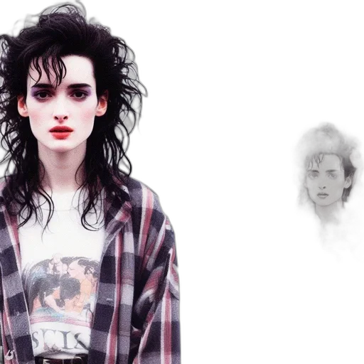 jacket, photorealistic, concept art, vaporwave, image, showcases, young, woman transparent PNG cut-out