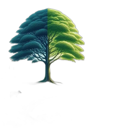 tree, 3d render, concept art, photorealistic, pixel art, forest, green, earth tones transparent PNG cut-out