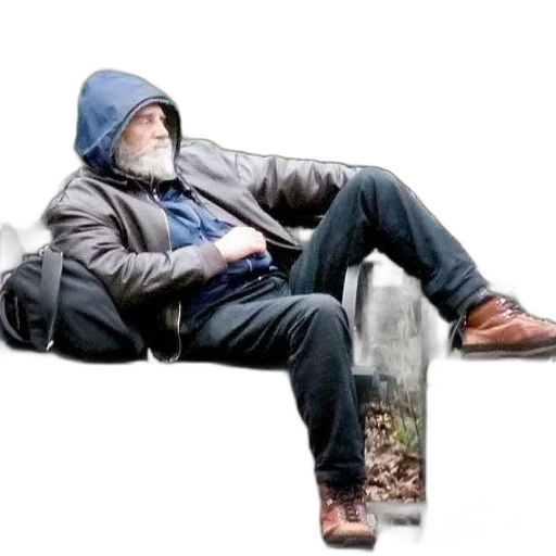 jacket, furniture, shoes, concept art, photorealistic, 3d render, older, man transparent PNG cut-out