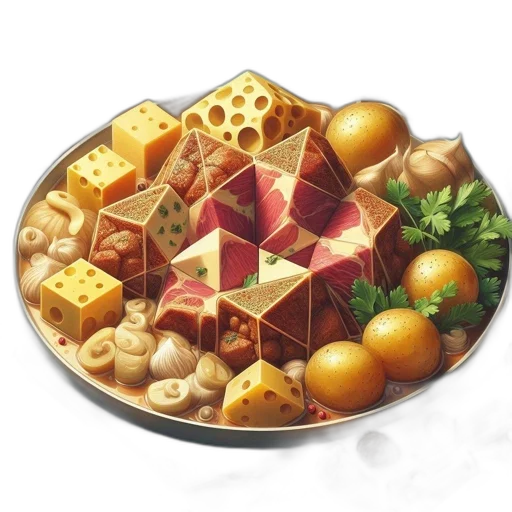 food, jewelry, umbrella, crown, 3d render, photorealistic, pixel art, concept art transparent PNG cut-out