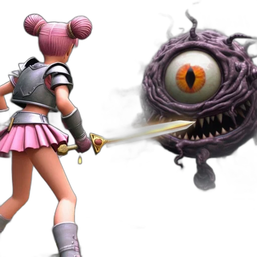 weapon, staff, creature, concept art, 3d render, fantasy art, animated, girl transparent PNG cut-out