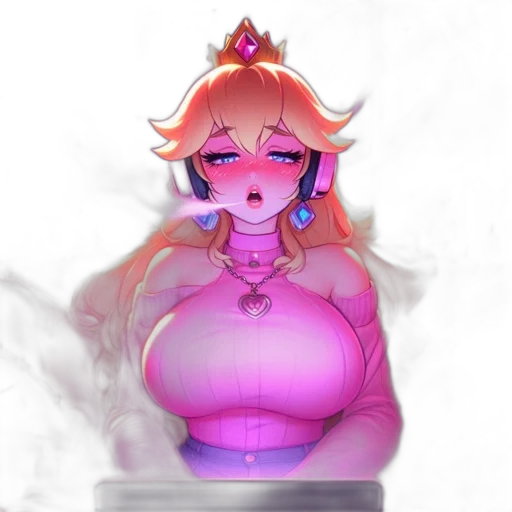 crown, staff, robot, concept art, vaporwave, 3d render, fantasy art, fire transparent PNG cut-out