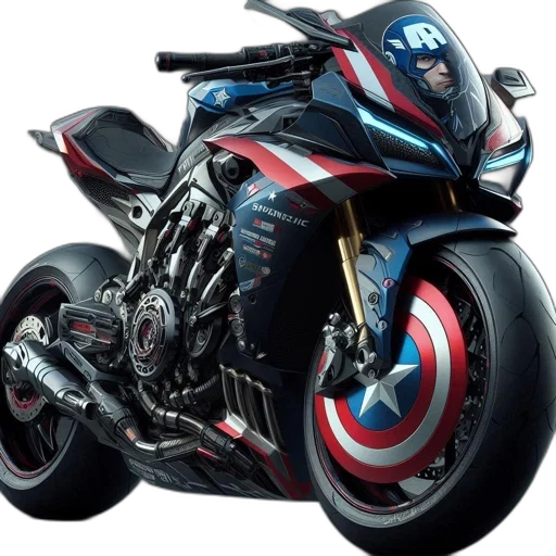 photorealistic, 3d render, concept art, comic book art, detailed, stylized, captain, america-themed transparent PNG cut-out
