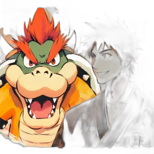 dragon, mask, concept art, watercolor, fantasy art, pixel art, fire, two transparent PNG cut-out