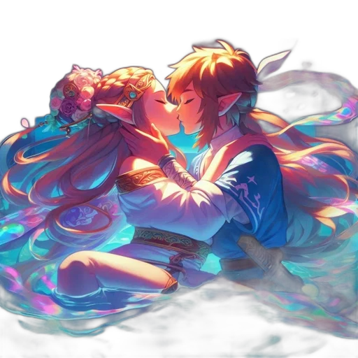 sword, concept art, watercolor, fantasy art, anime, underwater, fire, neon lights transparent PNG cut-out
