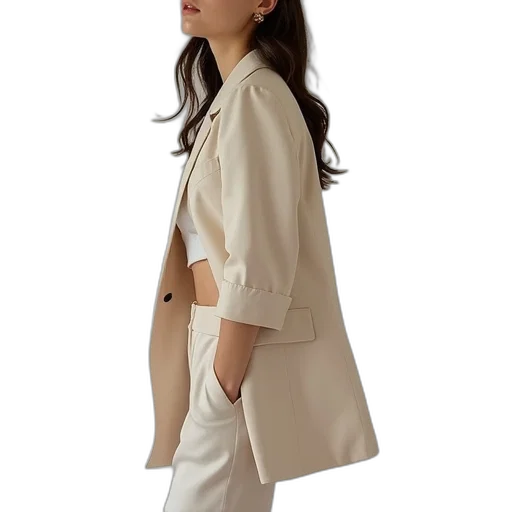 jacket, staff, photorealistic, earth tones transparent PNG cut-out