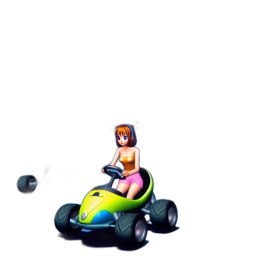 car, robot, weapon, dress, 3d render, concept art, pixel art, vaporwave transparent PNG cut-out