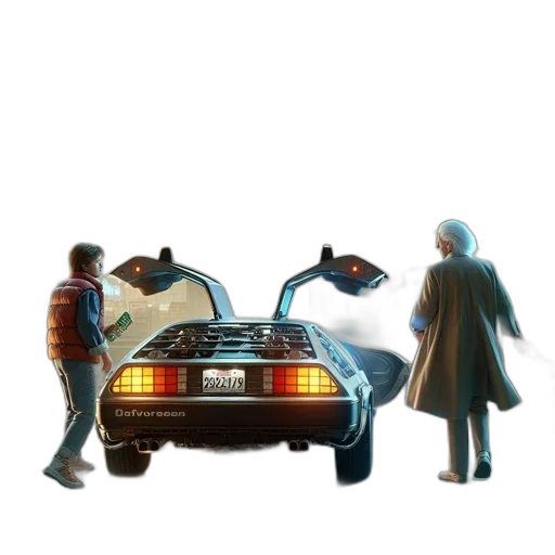 car, jacket, concept art, cyberpunk, pixel art, comic book art, fire, outer space transparent PNG cut-out